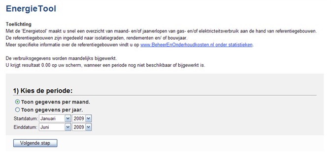 Schermafdruk energietool
